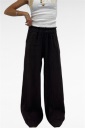 pantalone con elastico in vita lino
